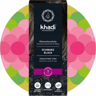 Khadi rostlinná barva na vlasy černá 100 g