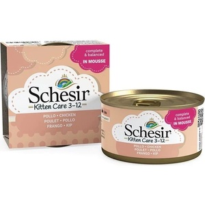 Schesir Kitten Mousse Chicken мус с пилешко за подрастващи котки 85gr
