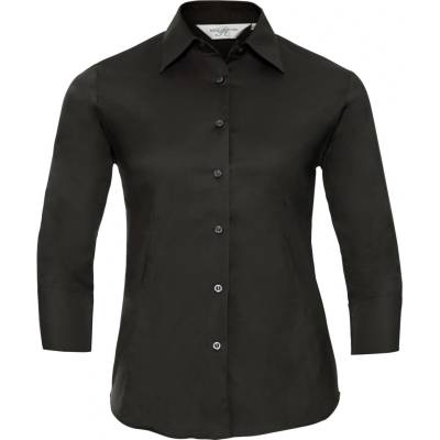 Russell Athletic 946f / Дамска еластична блуза с 3/4 ръкави - черна l (11946f00203)