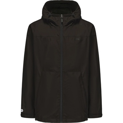 Slazenger Men's Shower Water Resistant Funnel Neck Long Sleeve Rain Anorak - Black