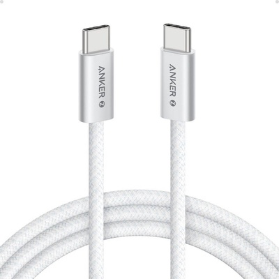 Кабел с бързо зареждане за устройства с USB-C порт - Anker Zolo USB-C to USB-C Cable 240W (180 см) (сив) (A8060H22)