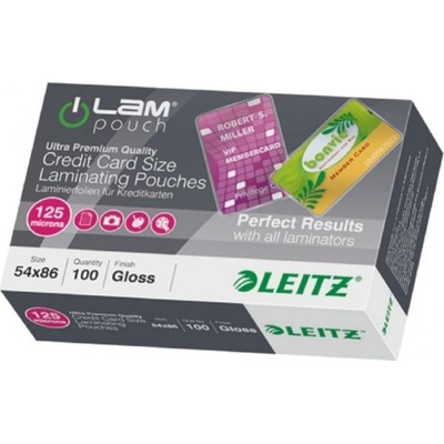Laminovacie fólie Leitz 54x86 mm, 125 mic