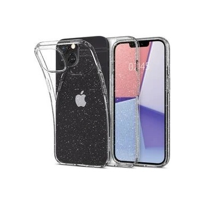 Pouzdro Spigen Liquid Crystal Glitter Apple iPhone 13 čiré