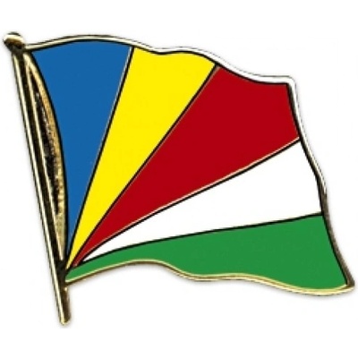 Odznak (pins) 20mm vlajka Seychely - farebný