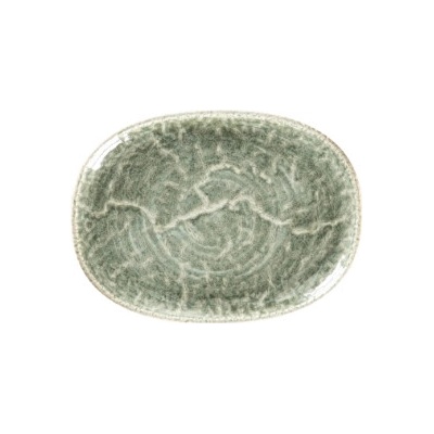 RAK Porcelain Krush tanier oválny 25 x 19 cm, zelený KSOP25SG-12