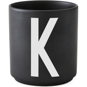 Design Letters Чаша халба aj буква k порцеланова черна (10204000k)