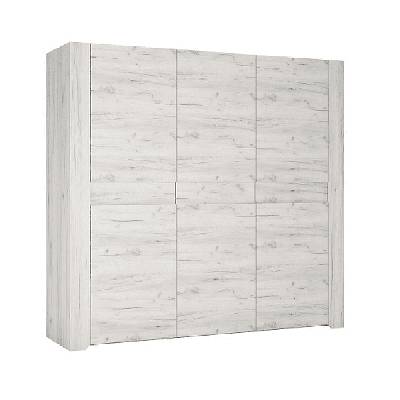 Гардероб Angel New 3D бял крафт