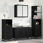 vidaXL Комплект мебели за баня 4 бр. Черния дъб 90 x 33 x 60 см (3402484)