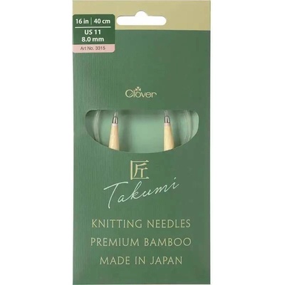 Clover kruhové otočné fixní jehlice Pro Takumi 40cm 8mm