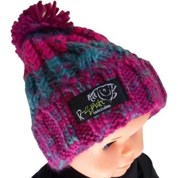 R Spekt dětský kulich MAXI PomPom beanie modrovínový