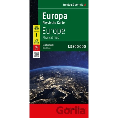 Evropa 1:3 500 000 / silniční mapa (fyzická) - freytag&berndt