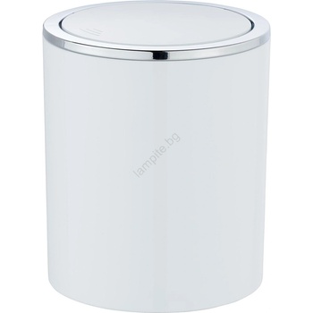 WENKO 23930100 - Кош INCA, 14 x 16, 8 cm, бял/лъскав хром (WE0207)