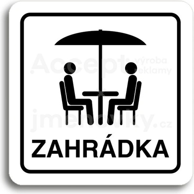 ACCEPT Piktogram zahrádka IV - bílá tabulka - černý tisk