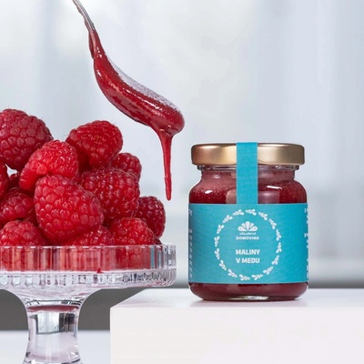 Včelařství Domovina Med s malinami 75 g – Sleviste.cz