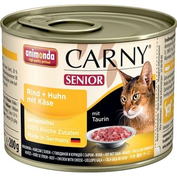 Animonda Carny cat Senior hovädzie,kura a syr 6 x 200 g