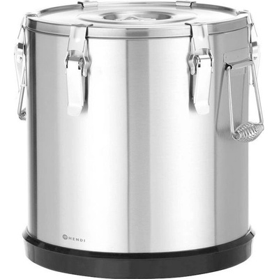 Nerezová termoska Kitchen Line pro přepravu potravin, HENDI, Kitchen Line, 25L, Stříbrná, o350x(H)370mm