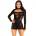 Къса рокля с дълги ръкави, изискана - Mini Dress Black S/M/L (D-237733)
