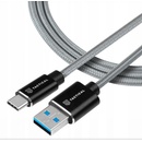 Tactical KP31189 Aramid extra pevný USB-A/USB-C, 0,3m, sivý