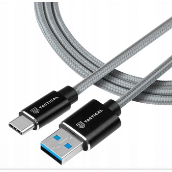 Tactical KP31189 Aramid extra pevný USB-A/USB-C, 0,3m, sivý