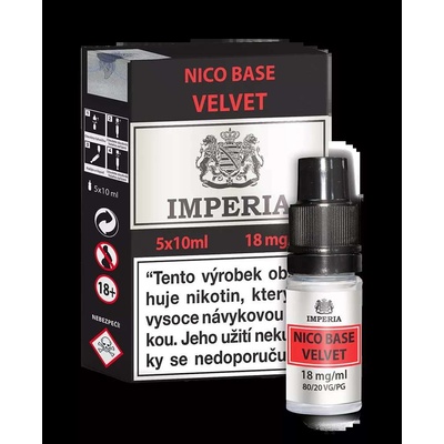 Imperia Nikotinová báze Velvet PG20/VG80 18mg 5x10ml