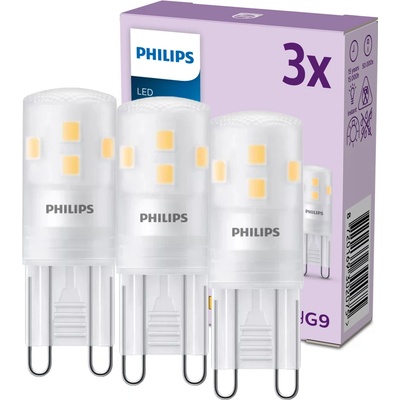 Philips 3x LED žárovka s paticí G9 1,9W = 25W 220 lm 2700K teplá bílá