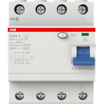 ABB F204A-40/0,3 4P 40A 300mA 10kA typ A