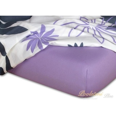 Dadka jersey prostěradlo fialové 70x160