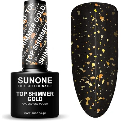 Sunone UV Gel lak Top Shimmer Gold 5 ml