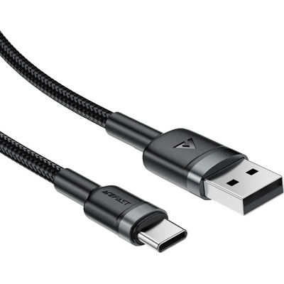 ACEFAST Кабел за данни / зареждане - Acefast C22-04 - USB към Type-C, Fast Charge, 3A, устойчив на прегъване, Nylon, 1.2m - Черен