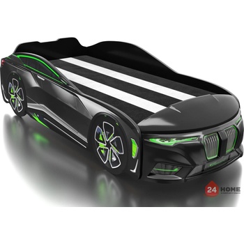 Image 1 of Romack Möbel, Русия Детско легло Romack Boxter черно + обемен капак + матрак + LED осветление