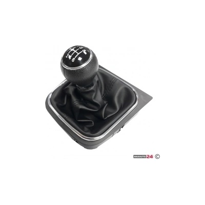 Paolo Топка за скоростен лост с маншон съвместима с Golf V/VI (03-12) с 6 скорости - черен конец