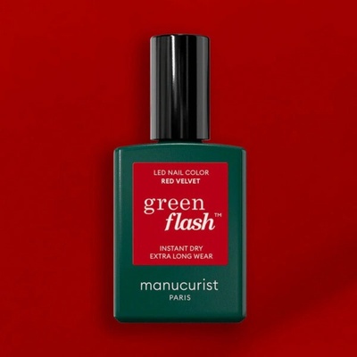 Manucurist Green Flash XMAS LED gel lak na nehty Red Velvet 15 ml