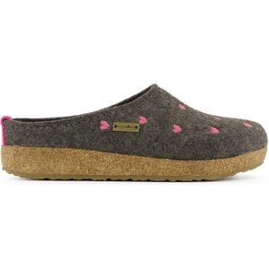 Haflinger Дамски пантофи Haflinger Women's Grizzly Cuoricini Slippers - Anthracite - размер 41 (EU) (126-0068-0116)
