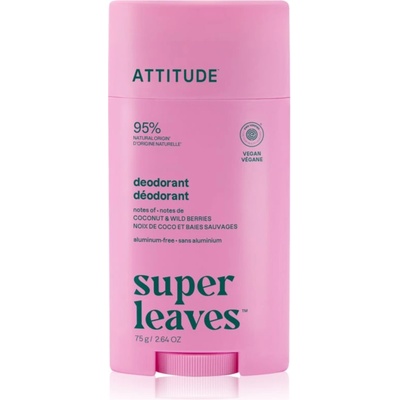 ATTITUDE Super Leaves Natural Deodorant дезодорант Coconut and Wild Berries 75 гр