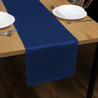 Biante satén behúň polyesterový Satén LUX-047 Námornícka modrá 45x140 cm