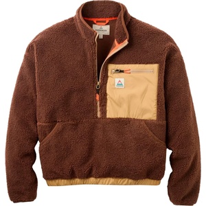 Passenger Дамски поларен пуловер Passenger Women's Ravi Recycled Sherpa Fleece Fleece jumper - Dark Rust (105-6797-0314)