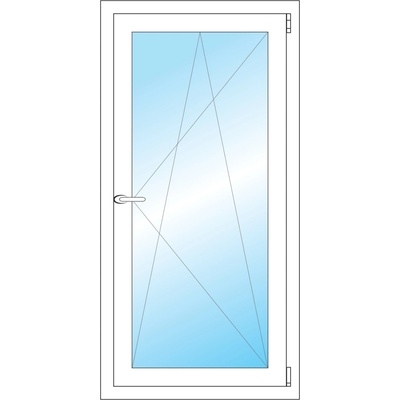 OKNA HNED Plastové okno 61x122 cm (610x1220 mm) bílé otevíravé a sklopné pravé
