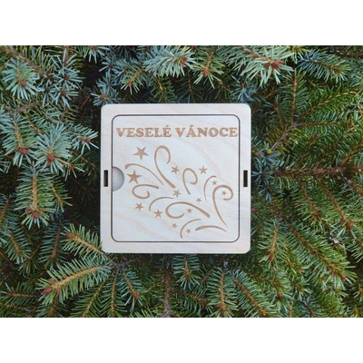 Vánoční krabička na peníze D-decor - Veselé Vánoce