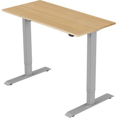 Delso Výškovo nastaviteľný stôl ADJUSTER 70 x 120 cm dub vicenza / sivá
