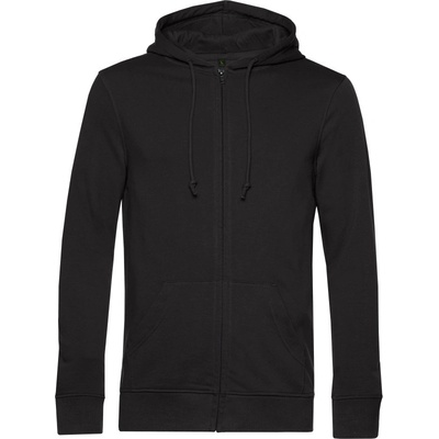 B&C mikina Inspire Zipped Hood s kapucí a zipem, pánská COT01U35Bu3300 black pure