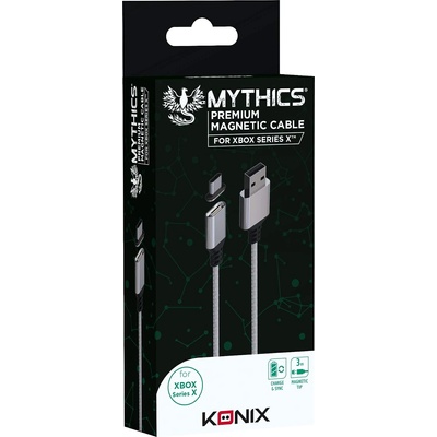 Konix Кабел Konix - Mythics Premium Magnetic Cable 3 m, бял (Xbox Series X/S)