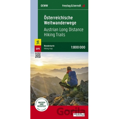 Rakouské dálkové turistické stezky 1:800 000 / turistická a cykloturistická mapa - freytag&berndt