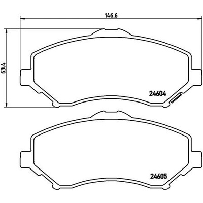 BREMBO Sada brzdových platničiek kotúčovej brzdy P11025