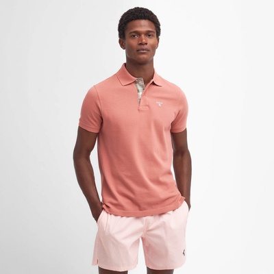 Barbour Tartan Pique polo shirt Pink Clay