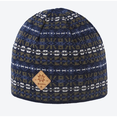 Kama pletená merino čepice A184 tmavě modrá