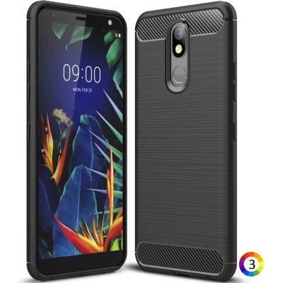 LG K40 / K12 Plus Carbon Fiber Калъф и Протектор