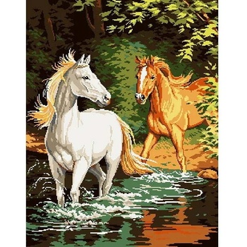 Image 1 of Казанлъшки гоблени Гоблен Горски коне Anchor (Немски)