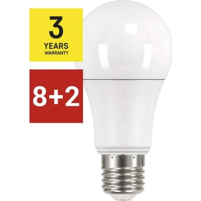 Emos 8 + 2 LED žiarovka Classic A60 E27 10,5 W 75 W 1 060 lm teplá biela