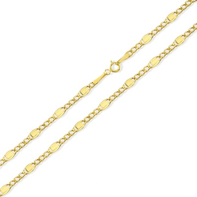 Lillian Vassago Zlatý unisex řetízek pancer LLV31-GCH061 Žlutá