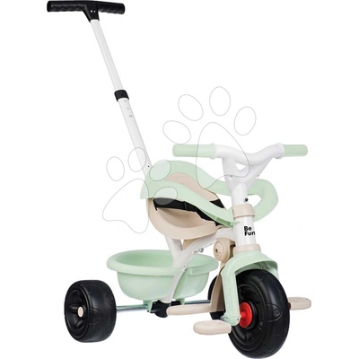 Smoby s volnoběhem Be Fun Comfort Tricycles nastavitelnou vodicí rukojetí a ochrannou hrazdou zelená